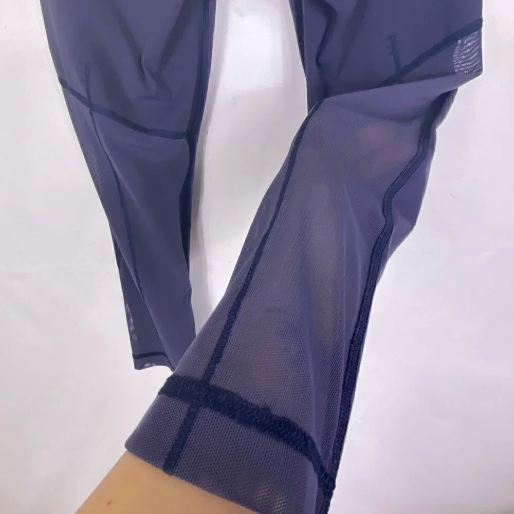 RARE Lululemon Mesh Leg Crop Purple 2